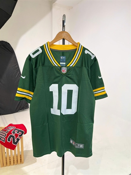 Áo NFL Greenbay Packers - Số 10 (Love) - Xanh lá chữ trắng