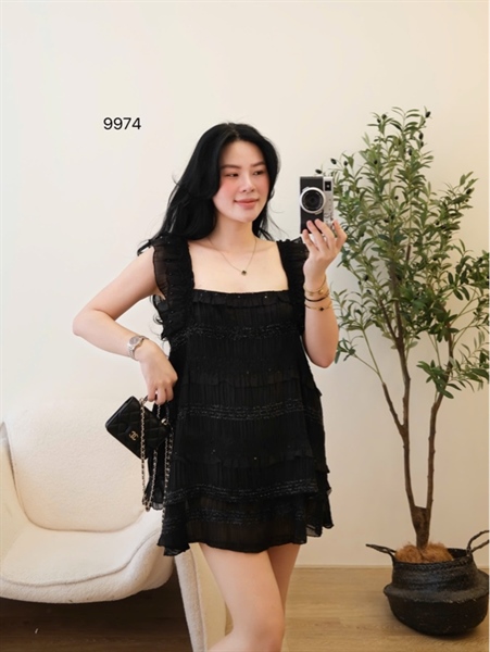 Váy 2s to tầng kim tuyến ( ĐEN ) 9974