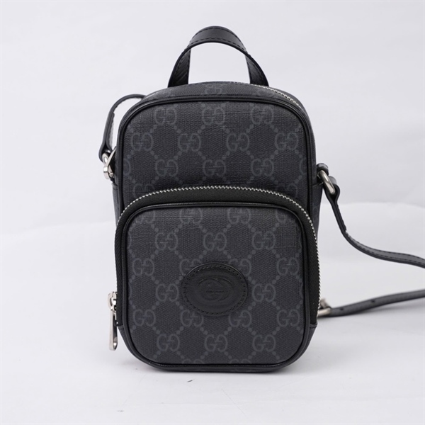 Túi GG đeo chéo đen (672952-0416) sz11 KG+