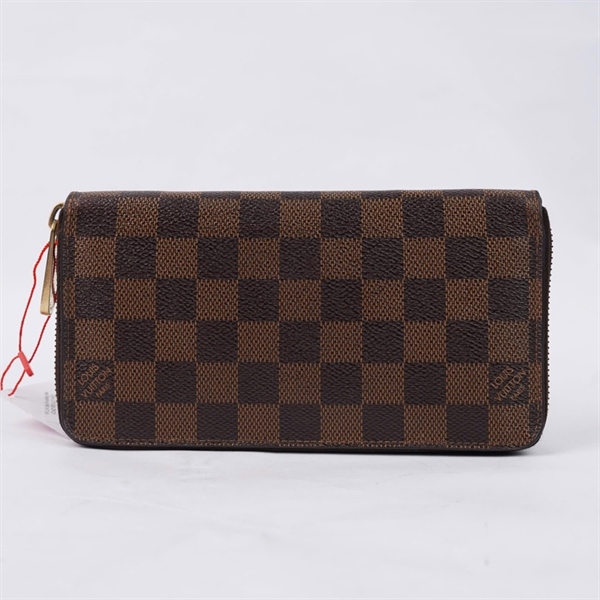 Ví LV zip ô vuông nâu (CA2193) (LT) KG+