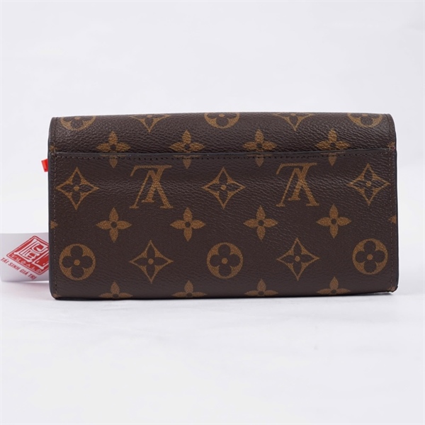 Ví LV hoa nâu có nắp lòng đỏ (LT) KG+