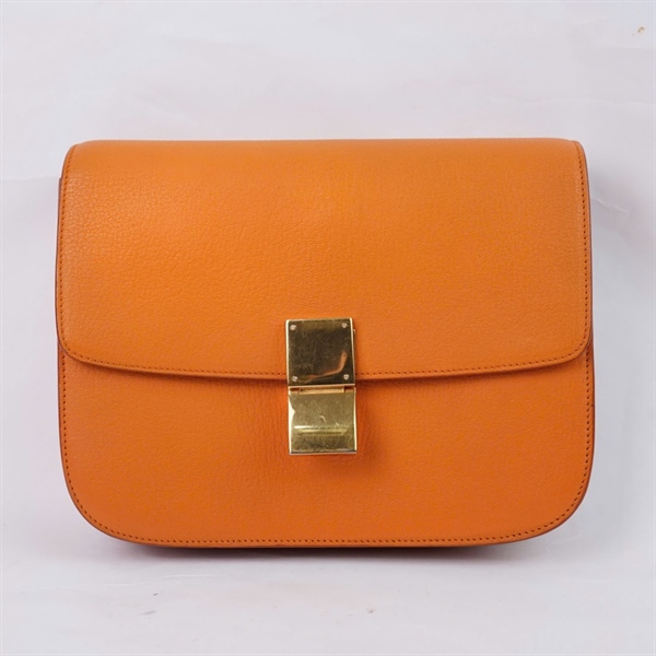 Túi Celine Classic Box cam kèm tag xanh (W-CE-2165) KG+