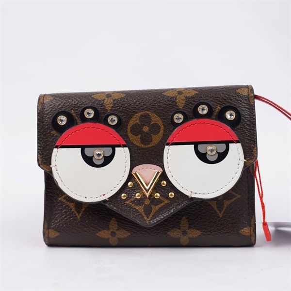 Ví LV hoa nâu gập 3 hình cú (LT) KG+