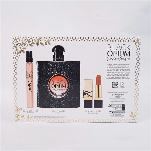 Nước hoa YSL Black Opium EDP set 3 90ml-10ml-1.3g (no seal) (PN) KG+