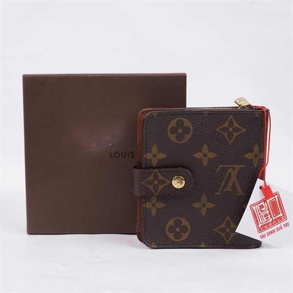 Ví LV hoa nâu gập 2 (CA0958) (LT) KG+