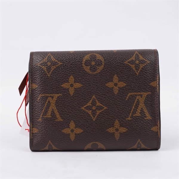Ví LV hoa nâu gập 3 nút nâu (LT) KG+