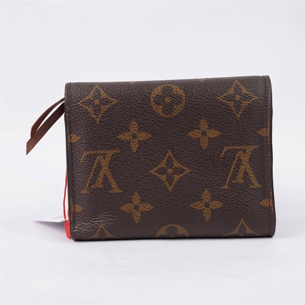Ví LV hoa nâu gập 3 nút nâu (LT) KG+