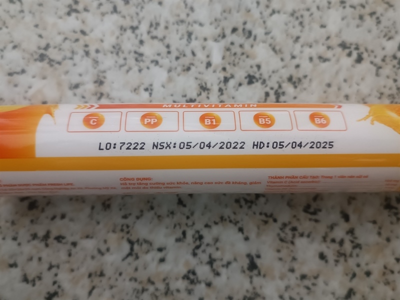 Viên sủi Fresh c multivitamin hỗ trợ tăng đề kháng( tuýp 20 viên)