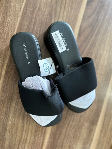 DÉP ĐẾ CAO ĐEN NỮ SIZE 39