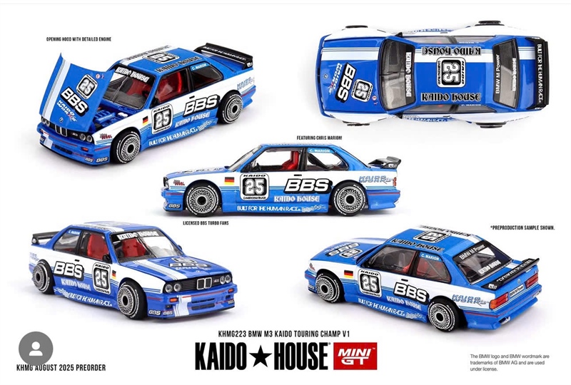 (Pre-Order .../2025) Kaido House KHMG223 BMW M3 KAIDO TOURING CHAMP V1