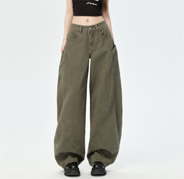Baggy xanh rêu túi chéo