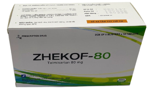 Zhekof telmisartan 80mg davipharm (h/60v)