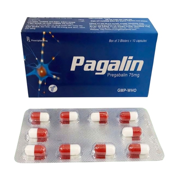 Pagalin (Pregabalin 75mg) (K*216H*3vỉ*10viên) - Trường Thọ