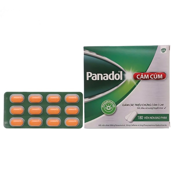 Panadol cảm cúm 500mg ( C& F ) (H*15vỉ*12viên) - Glaxo