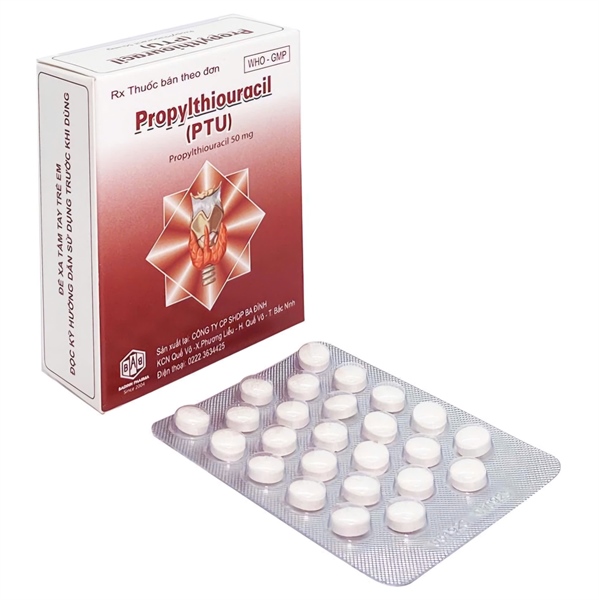 P.T.U Propylthiouracil 50mg (PTU) (H*4vỉ*25viên) - Ba Đình