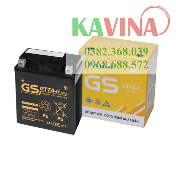 Bình ắc quy xe máy GS GT7A-H (12V-7Ah)