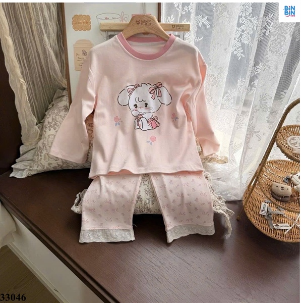 33046-Bộ KK thỏ trắng nơ hồng