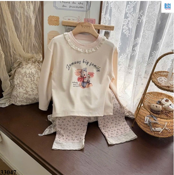 33047-Bộ KK thỏ hoa hồng