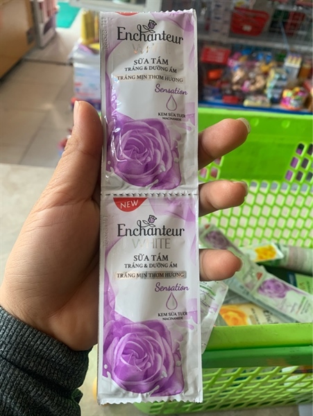 Dây sữa tắm Enchanteur tim Hương nước hoa Pháp sensation dây 10 gói 6GR