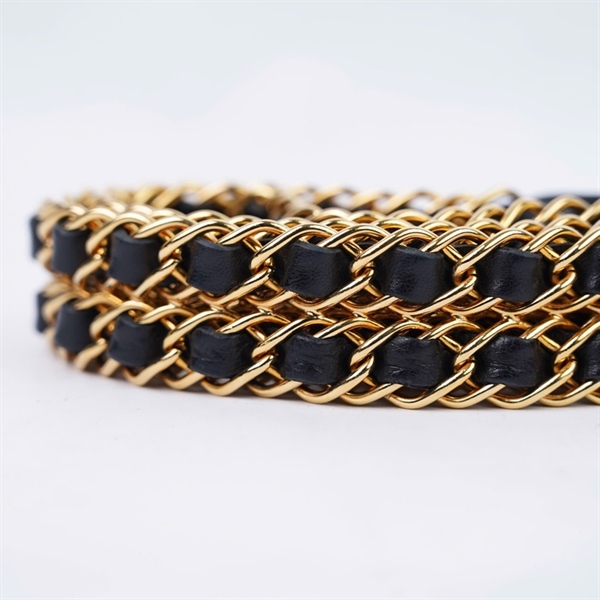 Thắt lưng Chanel đen xích 2 dây sz3-83 (HN) KG+