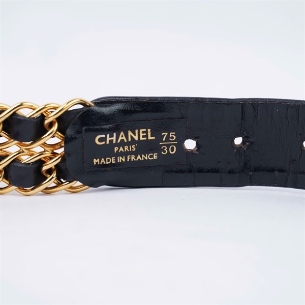 Thắt lưng Chanel đen xích 2 dây sz3-83 (HN) KG+