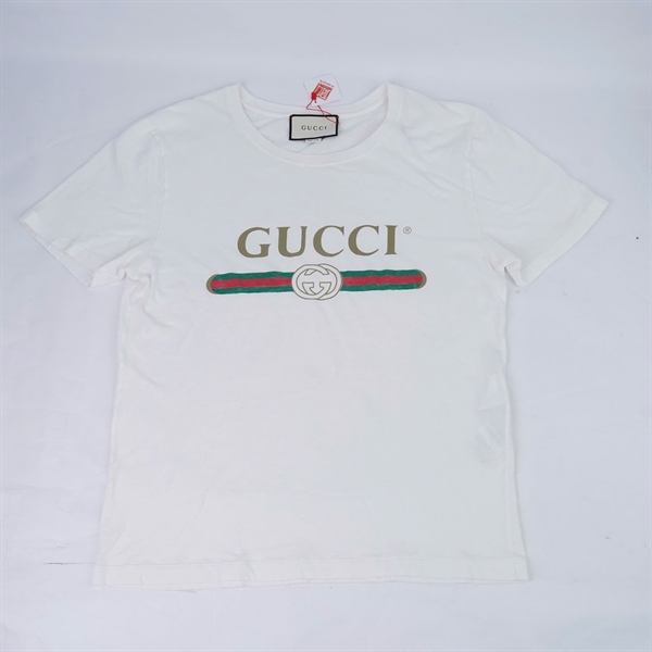 Áo thun GG trắng in logo (BQ) KG+