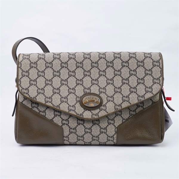 Túi GG xám góc nâu sz28 (HN) KG+