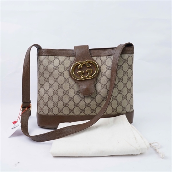 Túi GG xám viền nâu (74013206) sz29 (HN) KG+