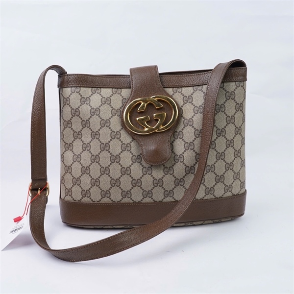 Túi GG xám viền nâu (74013206) sz29 (HN) KG+