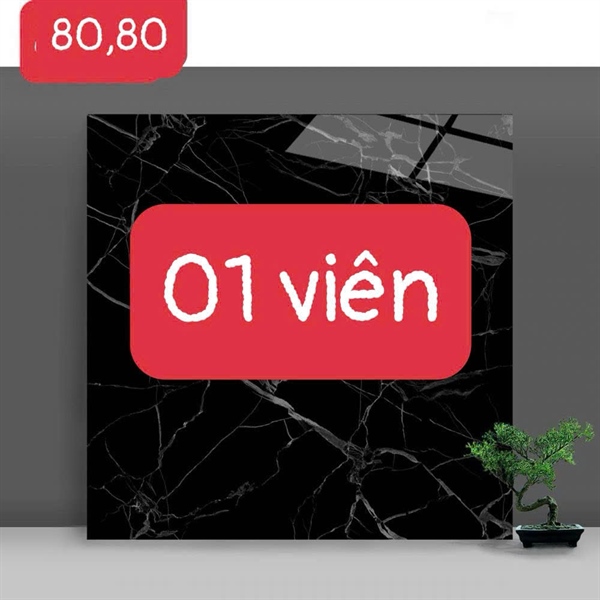Gạch 80.80đen vân trắng 80086