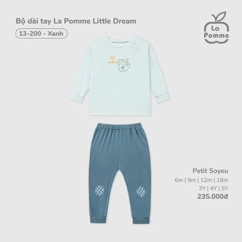 Lapomme Bộ dài tay Little Dream