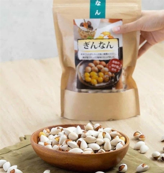 Bạch Quả Rang Muối Tách 50% Vỏ Nhật Bản 400gr