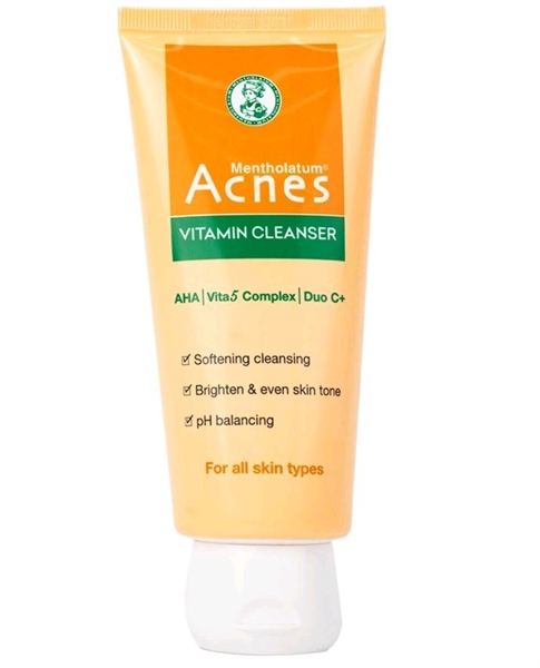 Kem rửa mặt Acnes vitamin cleanser (Sáng da - mờ sẹo - mờ vết thâm) 100g - Rohto/VN