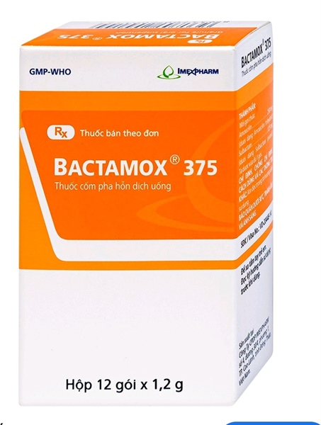 Pms - Bactamox 375 (Amoxycilin 250mg + Sulbactam 125mg) (H*12gói) - Imexpharm