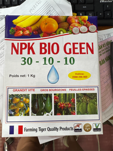 NPK 30-10-10 BIO GREEN LOẠI 1KG (T/20KG)
