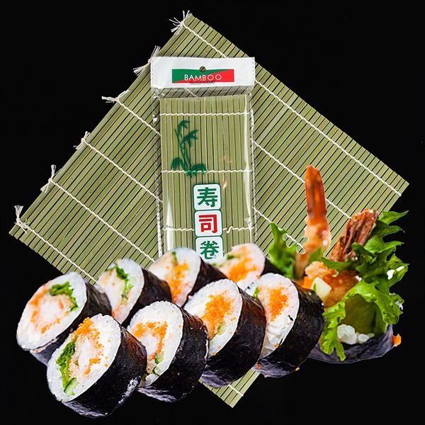 Dụng Cụ Cuộn Sushi Bằng Gỗ – Mành Tre Tự Nhiên, Không Dính, Cuộn Đẹp, Dễ Dùng