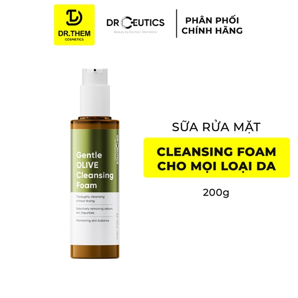 Sữa Rửa Mặt Drceutics Gentle Olive Cleansing Foam Giúp Làm Sạch Sâu Cho Mọi Loại Da 200ml