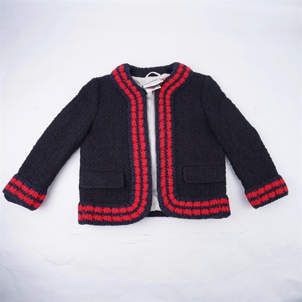 Áo khoác GG đen viền đỏ (PN) KG+