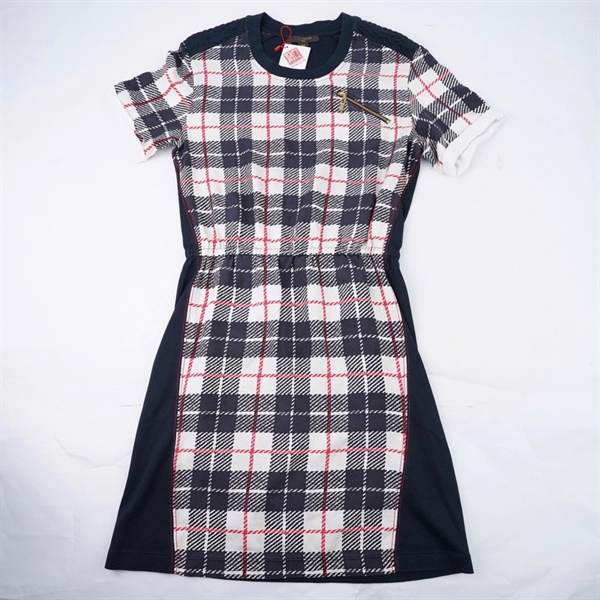 Đầm LV đen trắng caro (PN) KG+