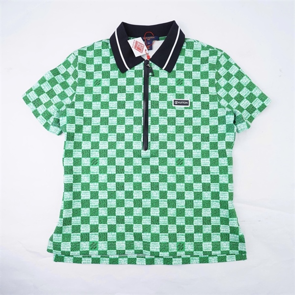 Áo thun LV ô vuông xanh (PN) KG+