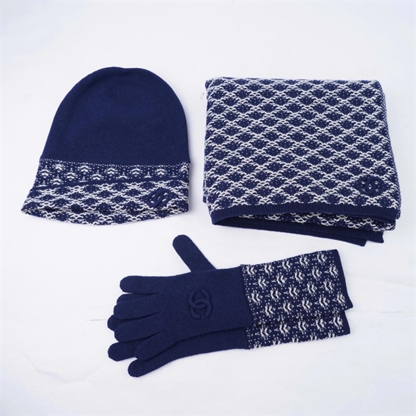 Set bộ Chanel khăn nón bao tay (PN) KG+