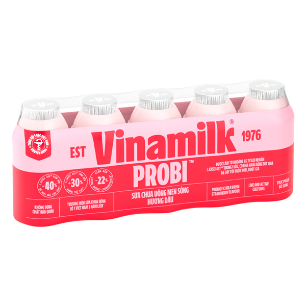 Sữa chua uống men sống Vinamilk Probi vị dâu 65ml