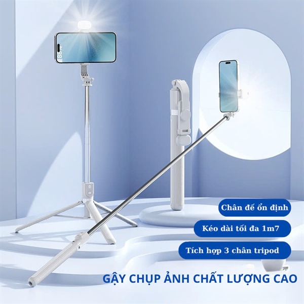 Gậy Chụp Ảnh Z165 - 175cm - Không đèn - Trắng