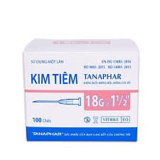 Kim tiêm TANAPHAR 18G x 1.1/2 (Kim hút thuốc) (H*100cái) - Tanaphar