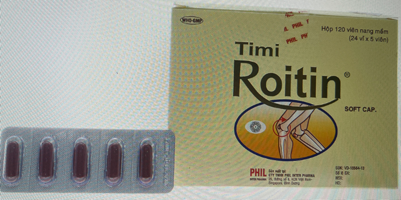 Timi Roitin (Trị viêm dây thần kinh, thoái hóa khớp) (Hộp 24 vỉ x 5 viên) - Phil Inter Pharma/VN