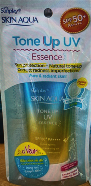 Tinh chất chống nắng hiệu chỉnh sắc da Sunplay 50g (Skin aqua Tone Up UV Essence Mint Green) - Rohto