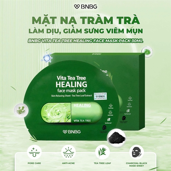 Mặt nạ Vita tea tree healing BNBG tràm trà - Hàng CTY