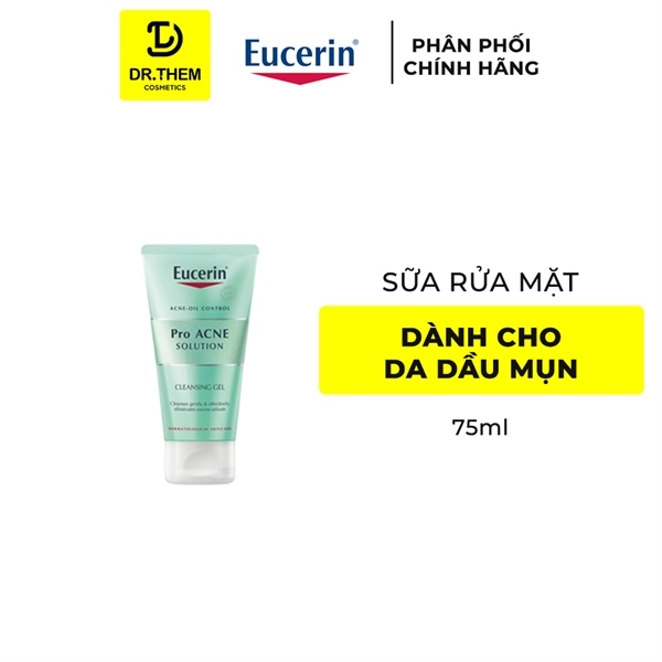 Sữa Rửa Mặt Eucerin Pro Acne Solution Cleansing Gel Cho Da Dầu Mụn