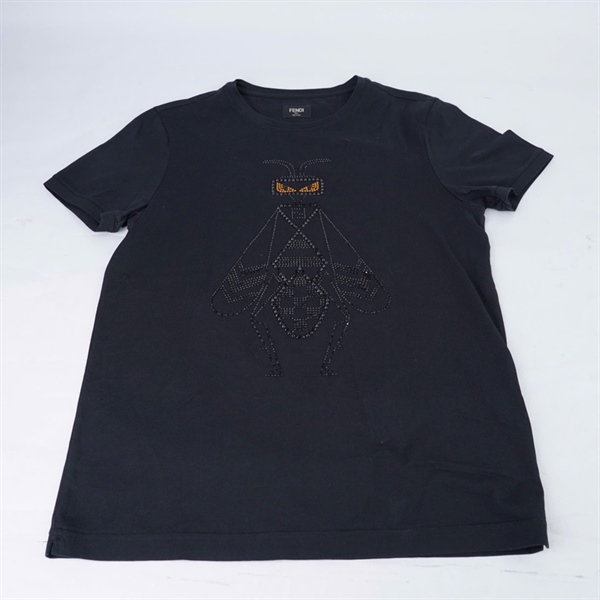 Áo thun Fendi đen đính cườm (PN) KG+