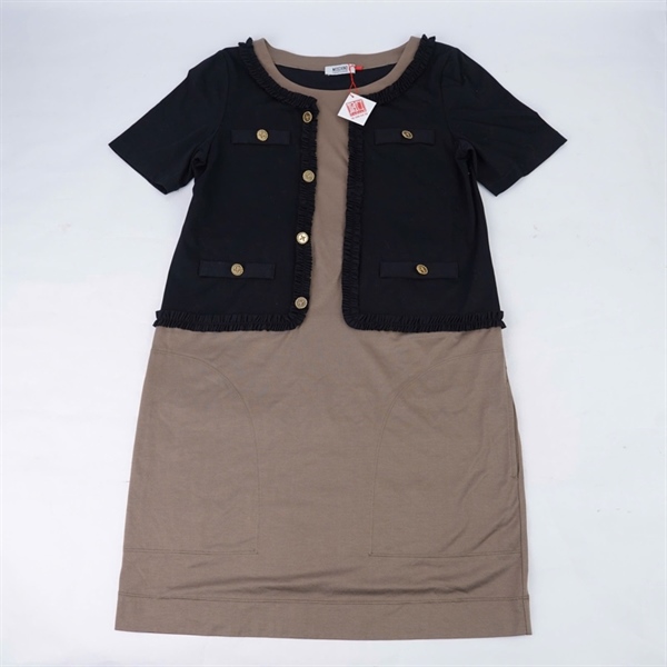 Đầm Moschino đen phối nâu (PN) KG+